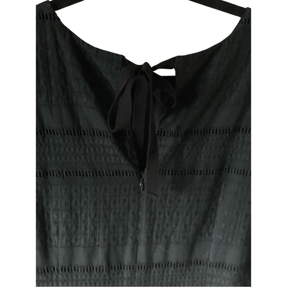 J. CREW Flutter Sleeve Eyelet Shift Dress Black Size 8 - Picture 5 of 5